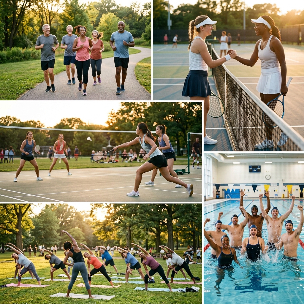 Tdingo sports community — running, badminton, tennis, swimming, fitness